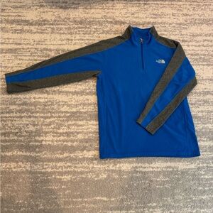 The North Face Royal Blue with Heather Gray Quarter-Zip Top
